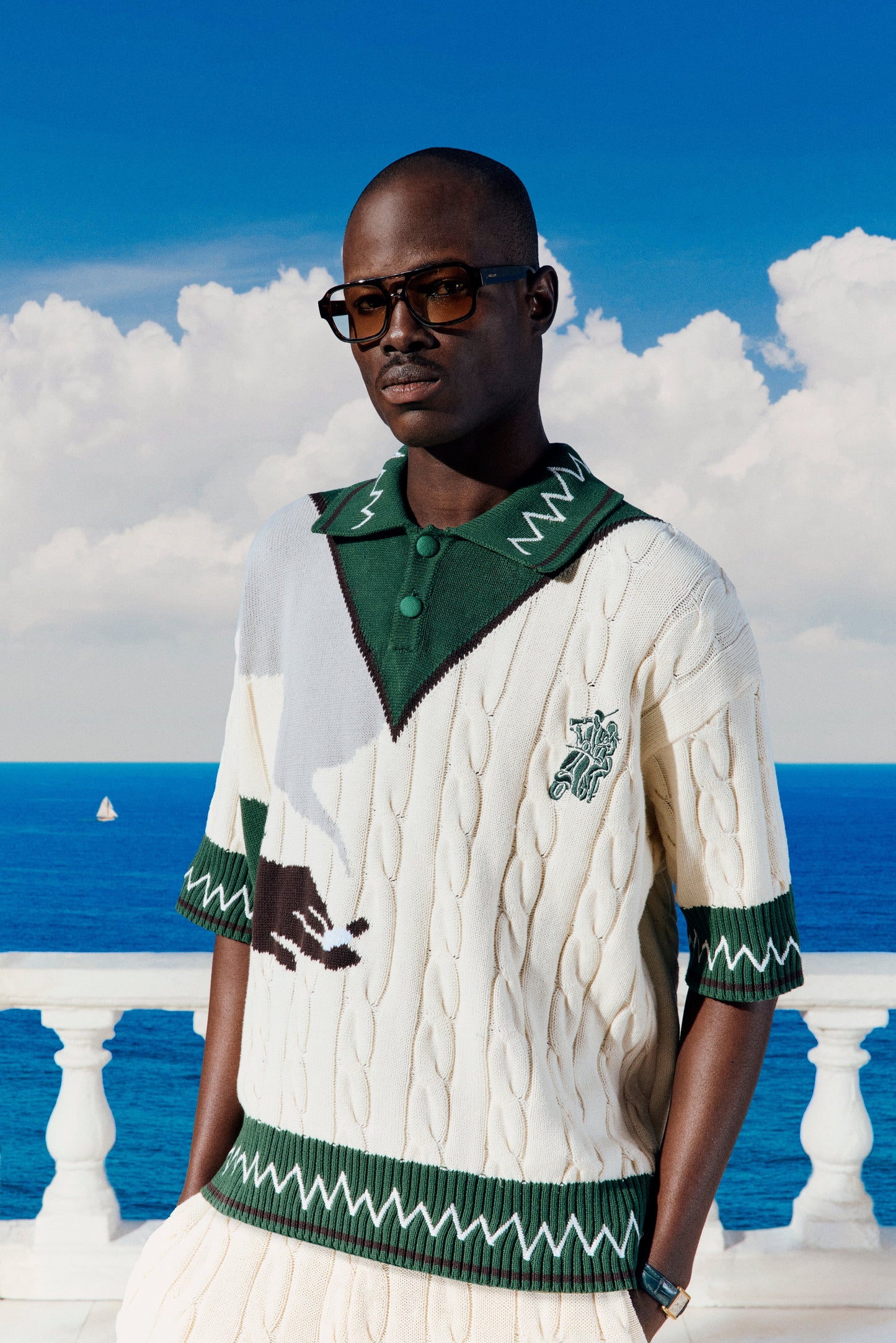 POLO CABLE KNIT DARK