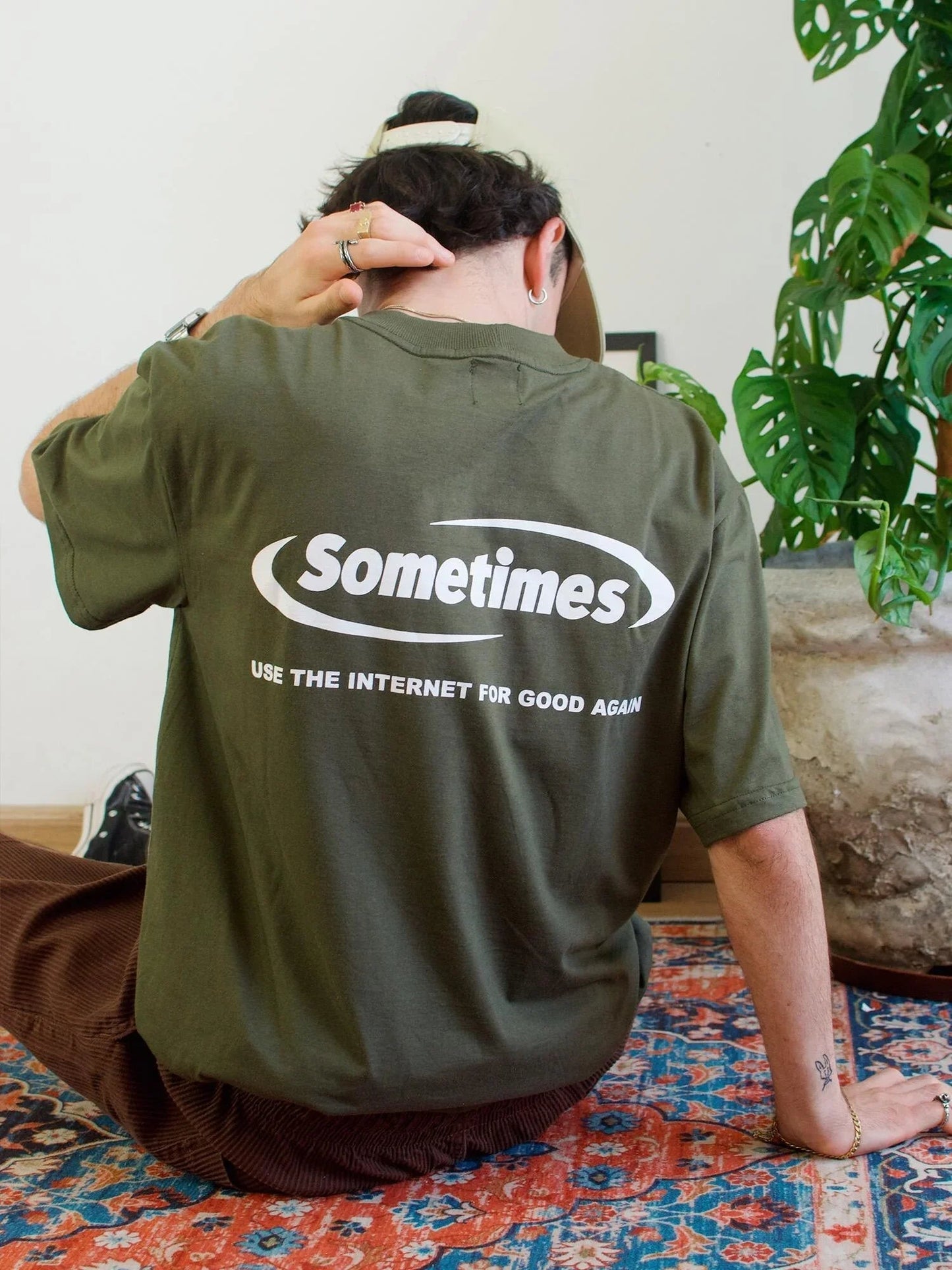 T-SHIRT BOXY GREEN GOOD AGAIN