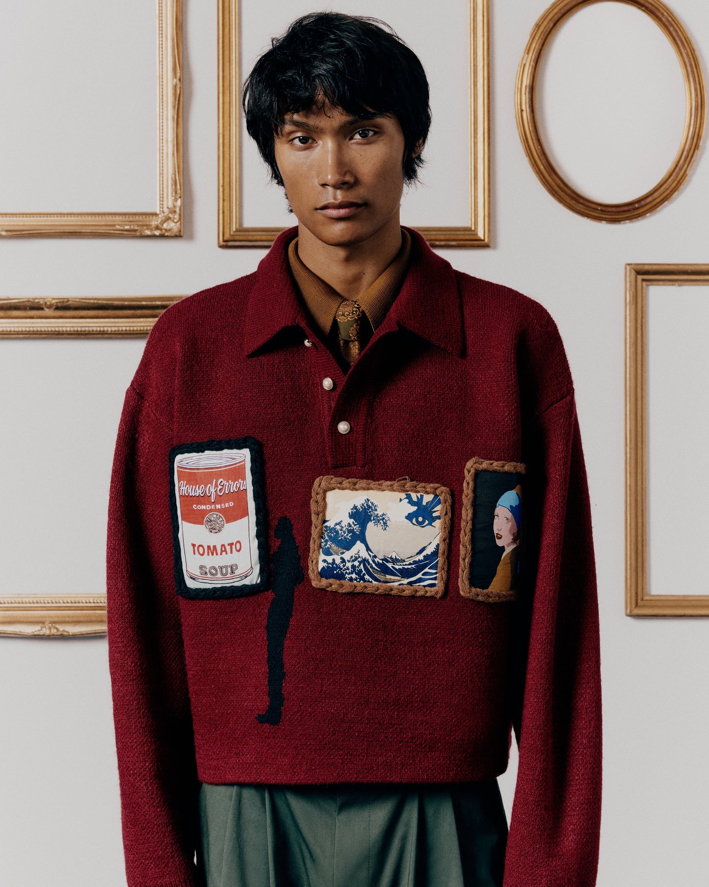 SUÉTER GALLERY KNIT BURGUNDY
