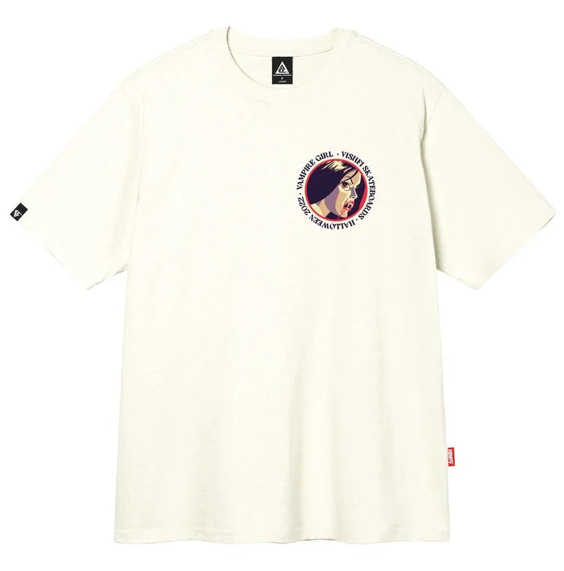 CAMISETA VAMPIRE GIRL OFF WHITE "HALLOWEEN"