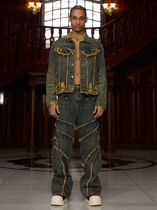 JAQUETA RAW EDGE DENIM