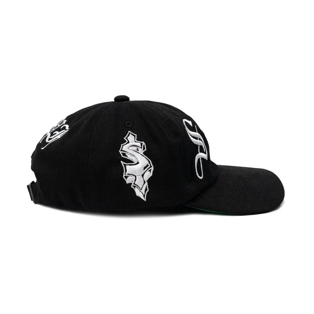 BONÉ 6 PANEL EMBROIDERED BLACK