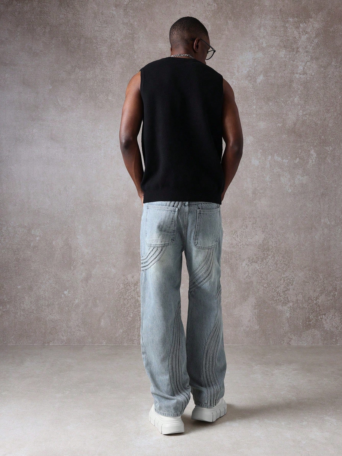 CALÇA WAVE DISTRESSED DENIM