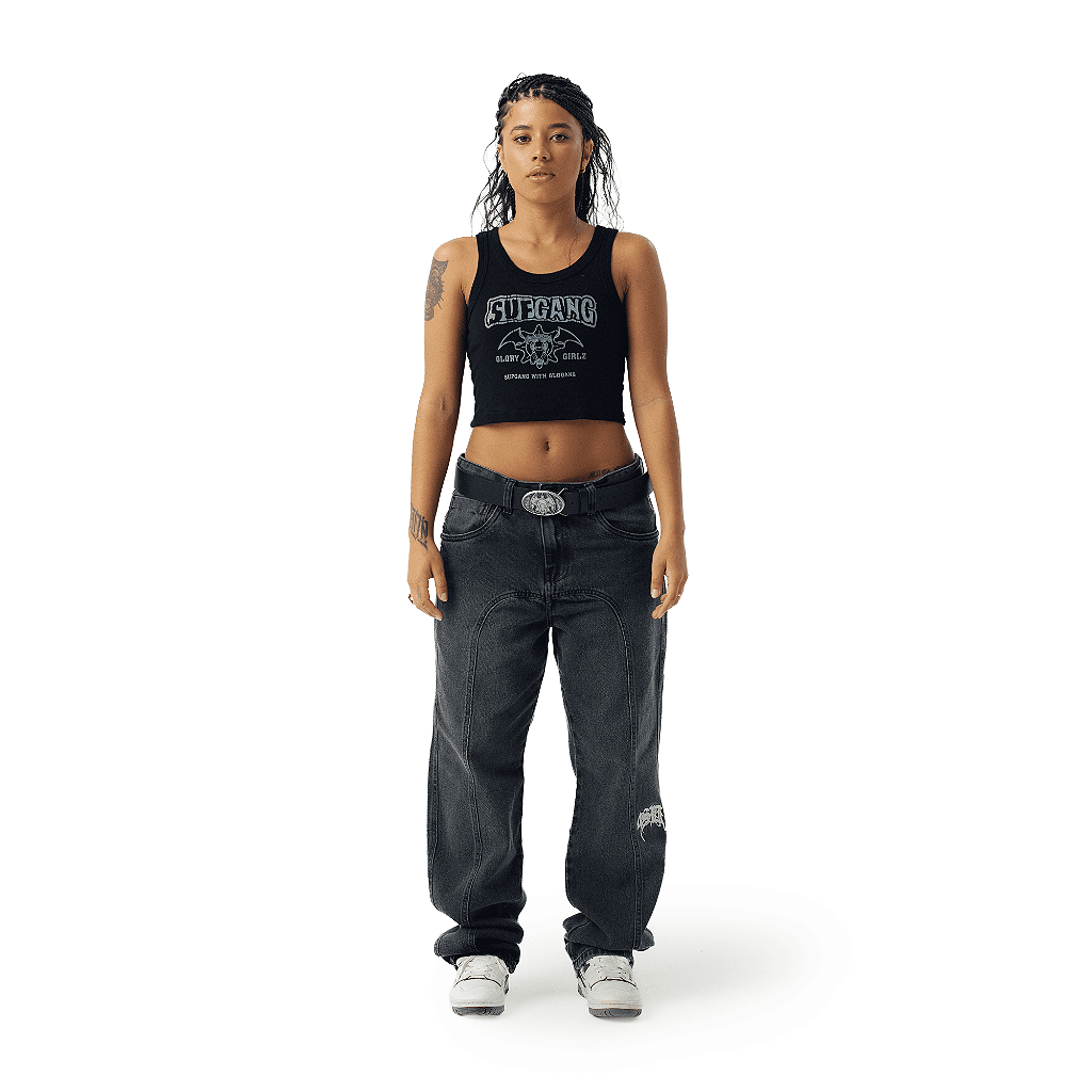 CROP TANK SUFGLO BLACK