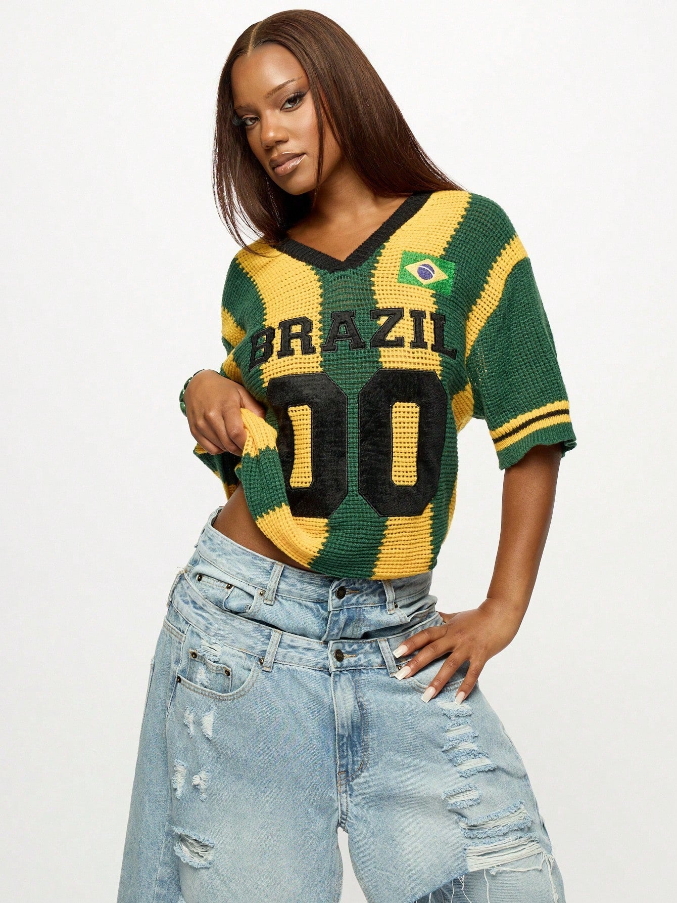 CAMISA BRASIL CROCHET KNIT