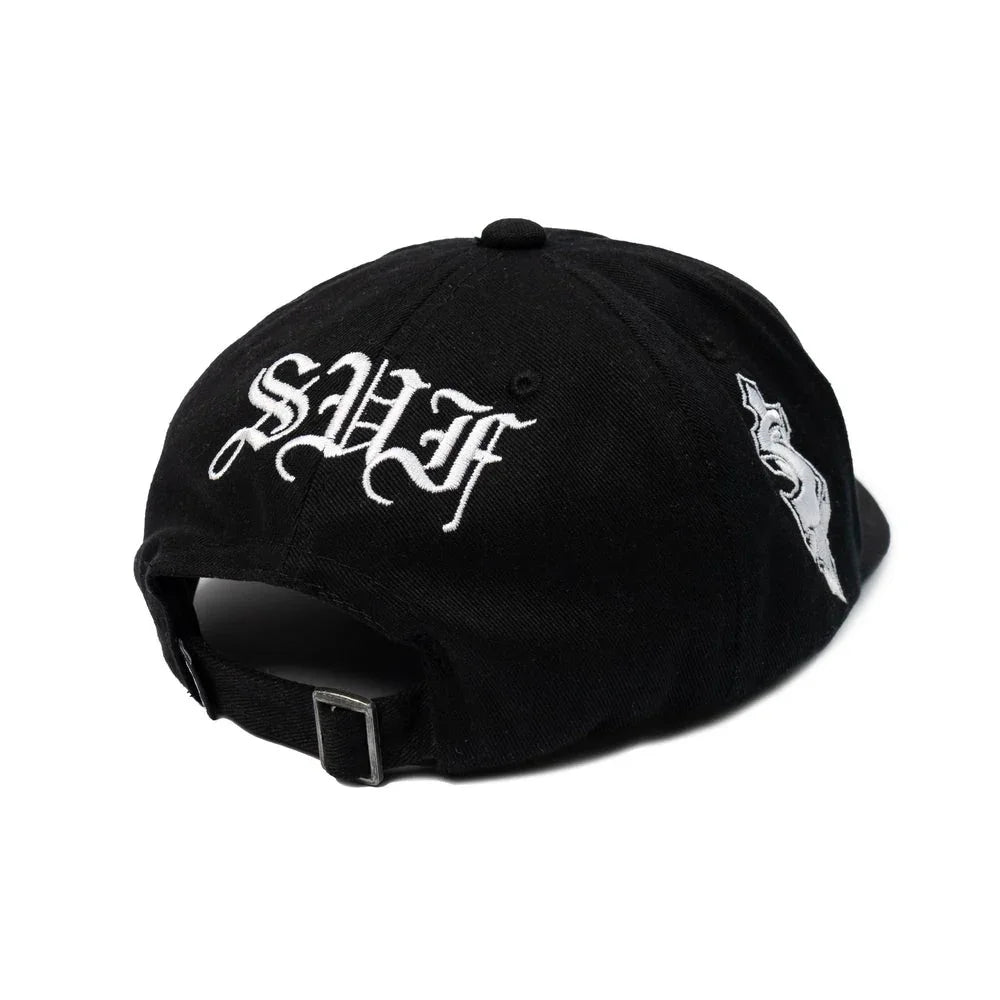 BONÉ 6 PANEL EMBROIDERED BLACK