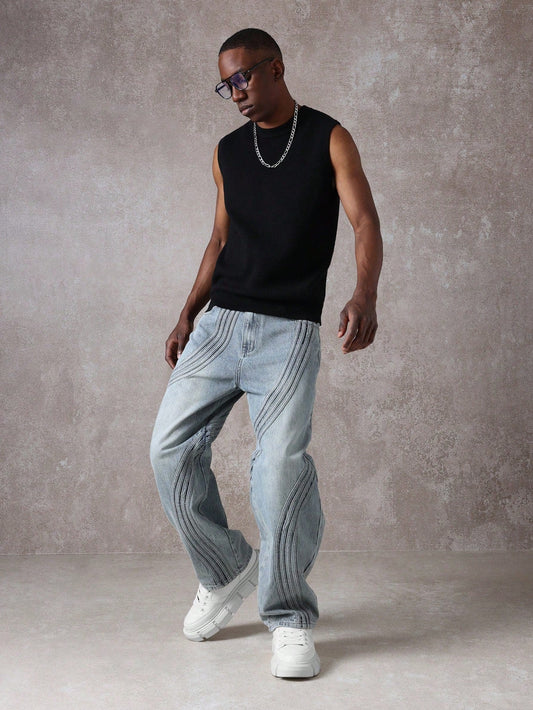 CALÇA WAVE DISTRESSED DENIM