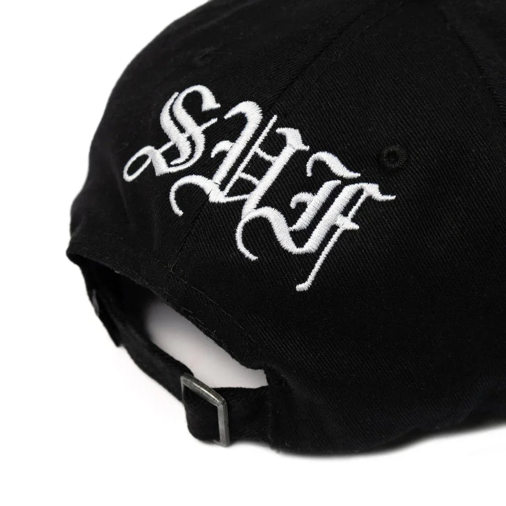 BONÉ 6 PANEL EMBROIDERED BLACK