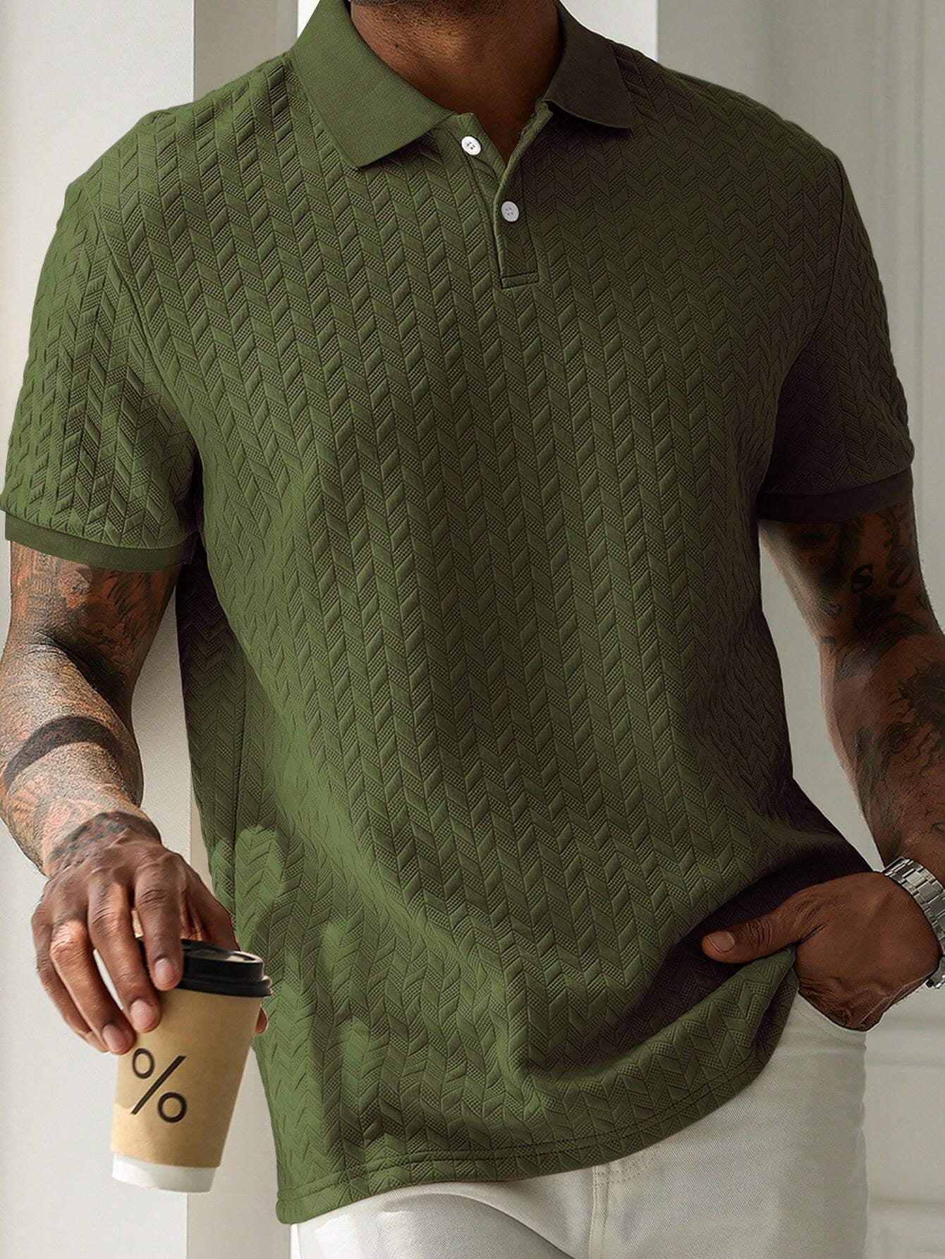 Camisa Polo Homme de Manga Curta
