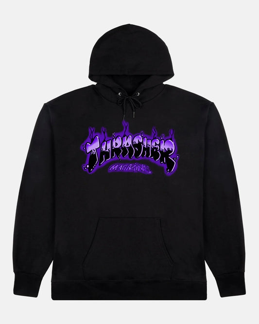 HOODIE AIRBRUSH BLACK / PURPLE