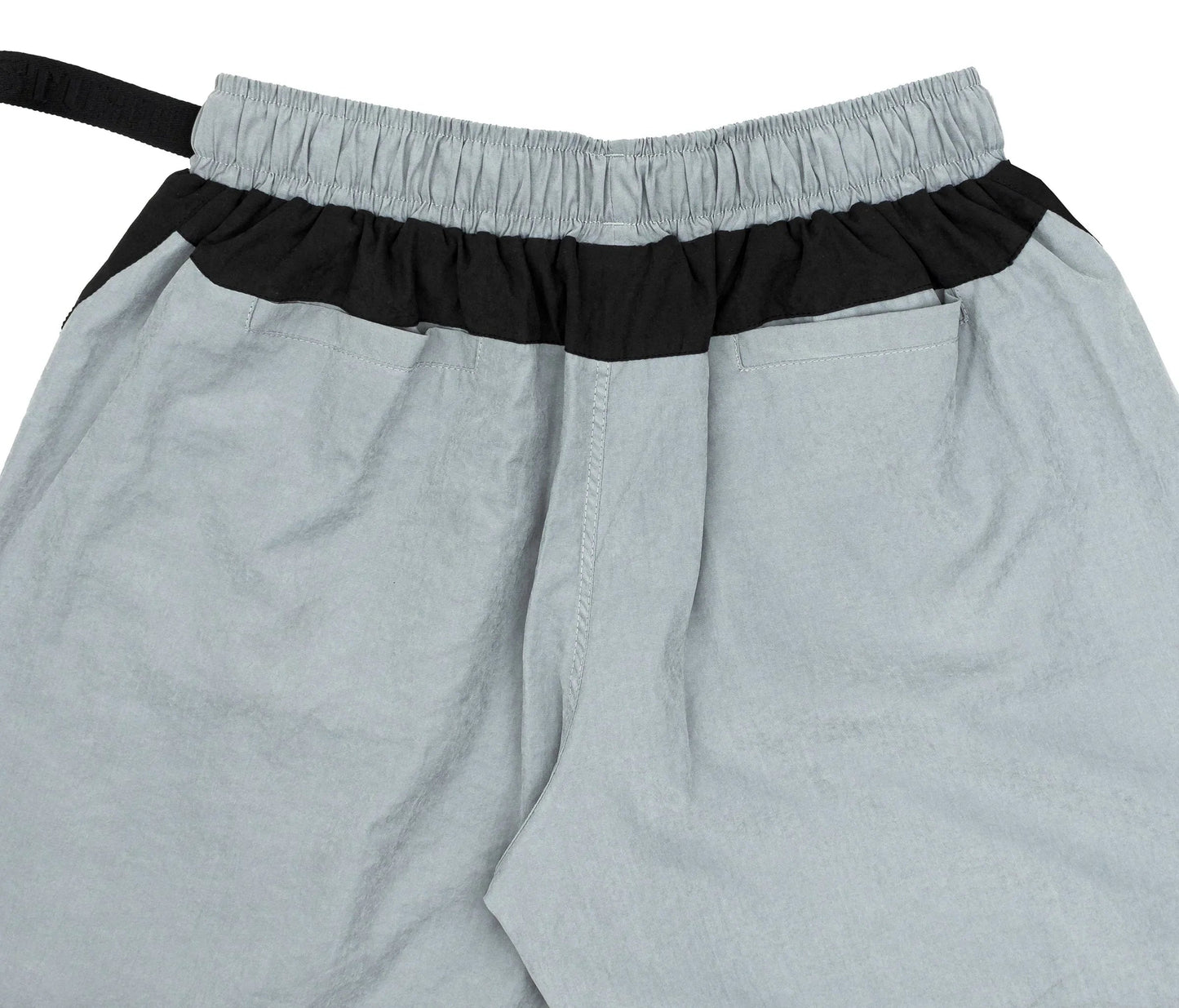 Angled Nylon Shorts In Grey