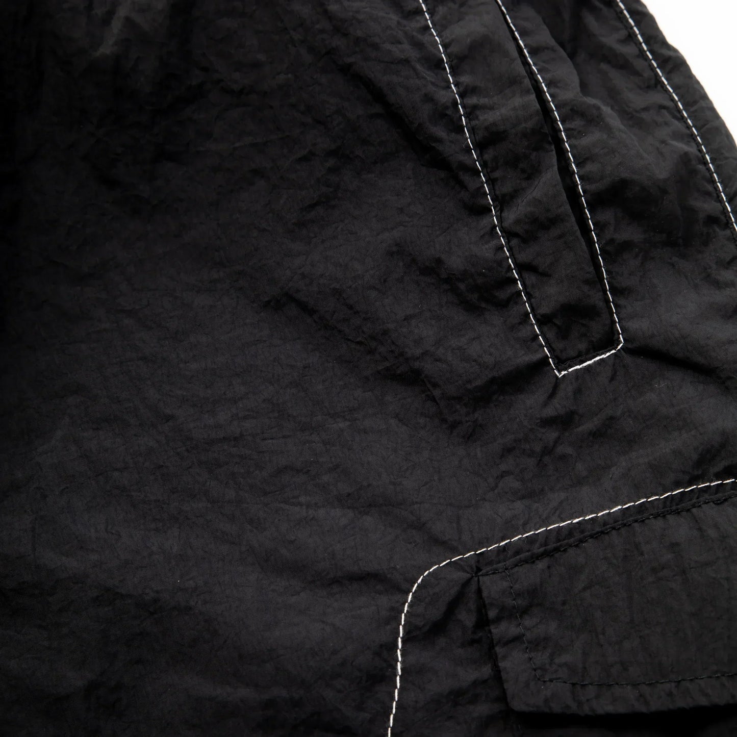Backstitch Shorts Black