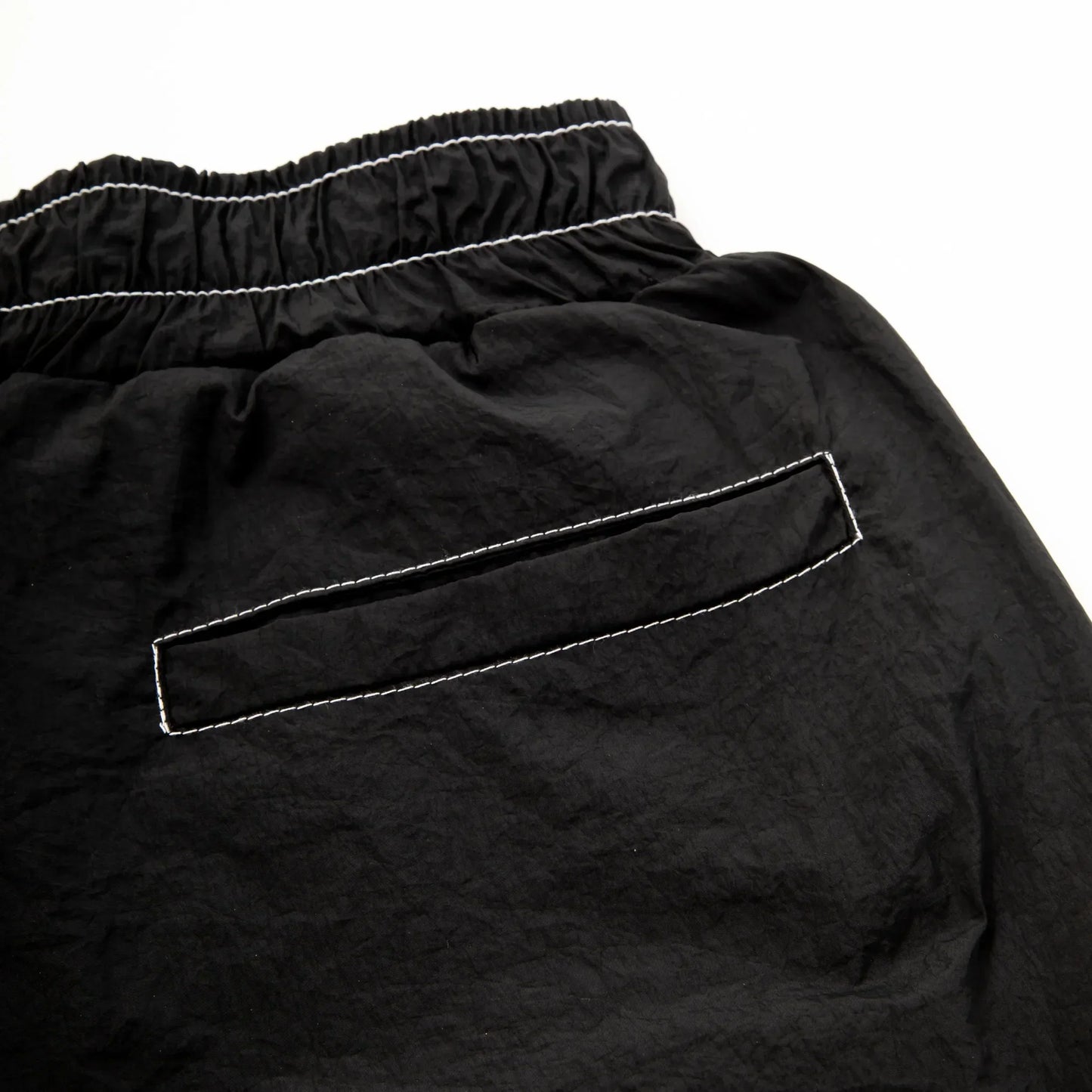 Backstitch Shorts Black