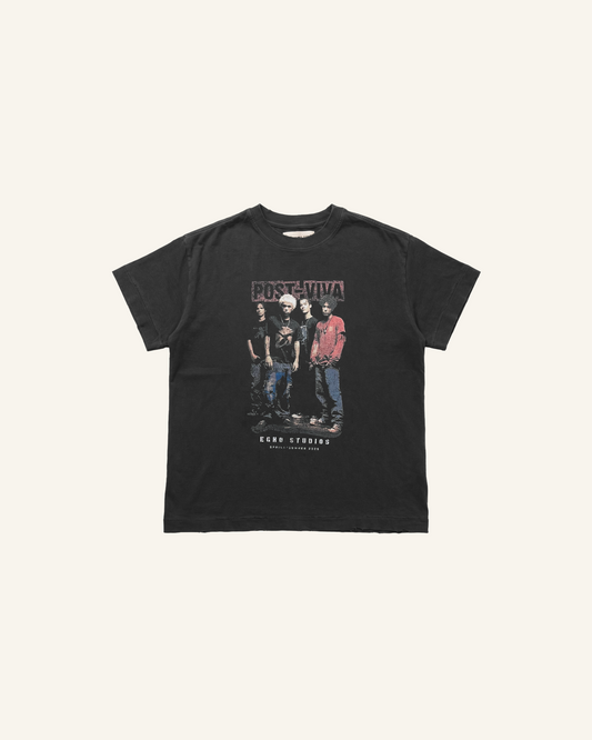 REGULAR TEE VIVA BAND - CARVÃO