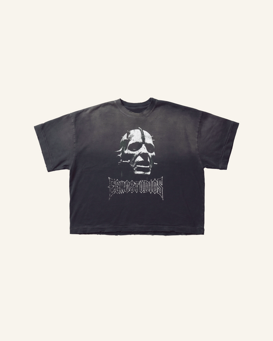TEE TORMENT OVERBOXY - PRETO DESBOTADO