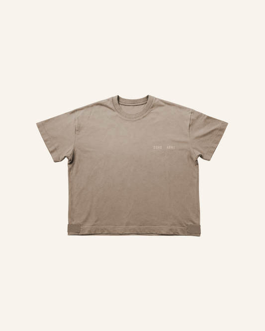 T-SHIRT UNF BOXED SAND