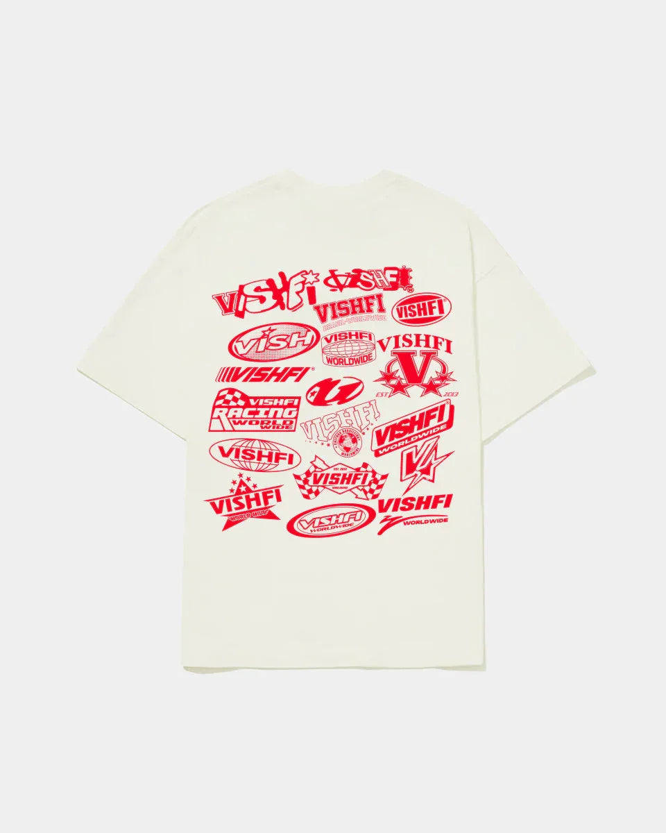 Camiseta Red Logotypes Off White
