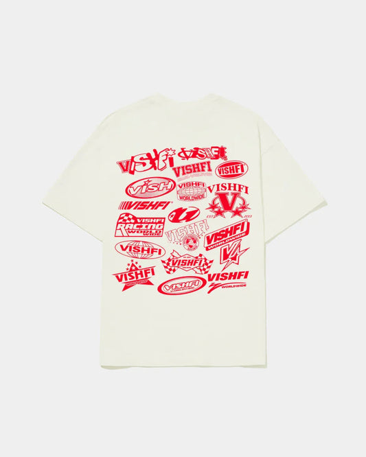 T-SHIRT RED LOGO OFF WHITE