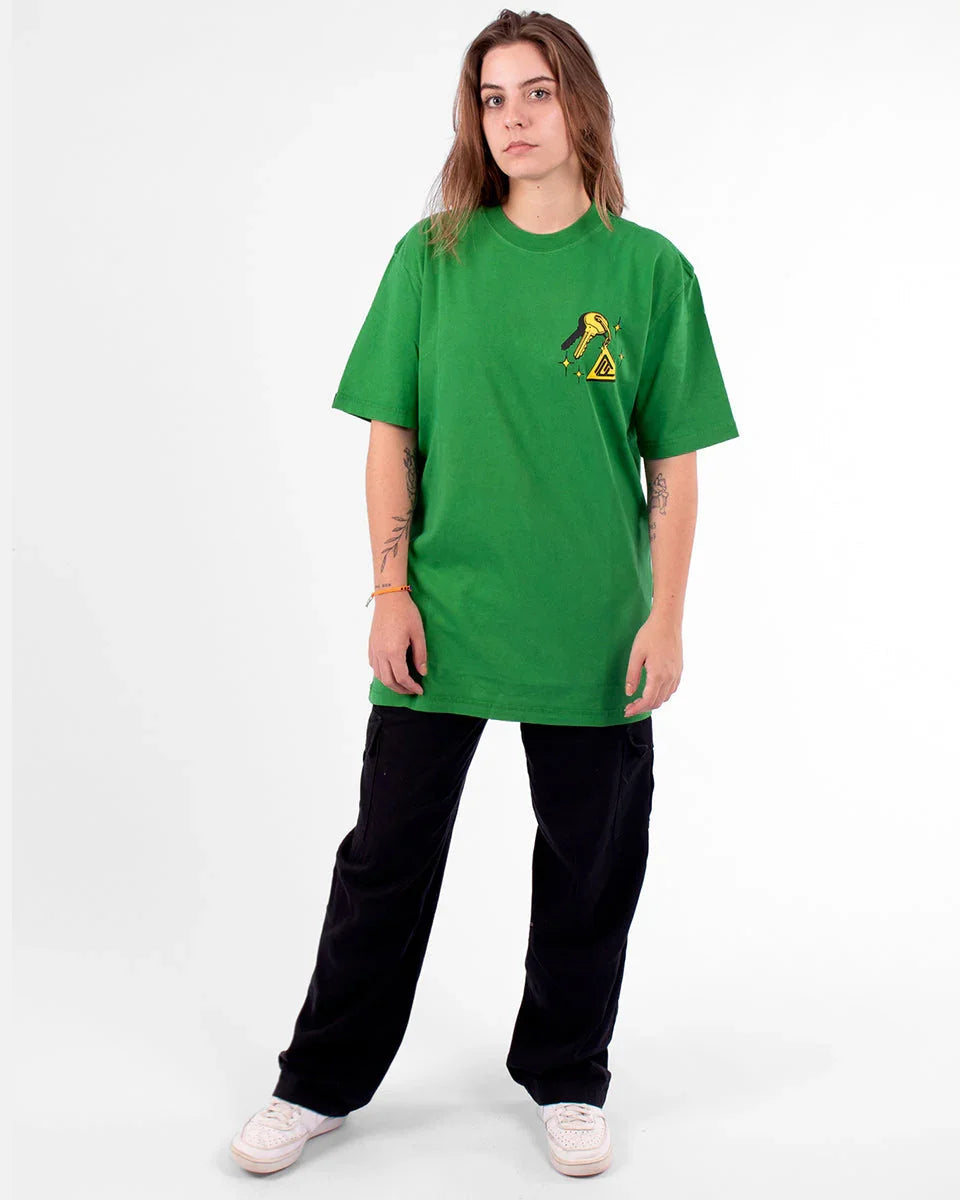 T-SHIRT KEY SYMBOL DARK GREEN