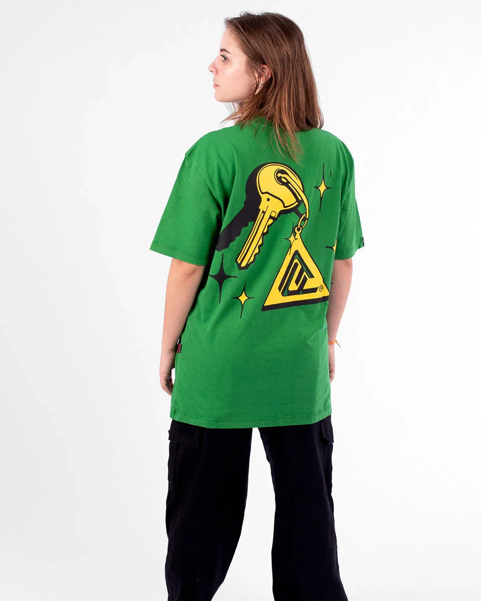 T-SHIRT KEY SYMBOL DARK GREEN