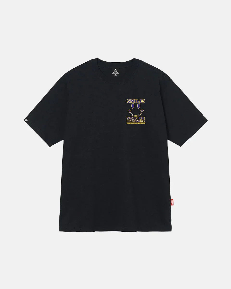 T-SHIRT SMILE! YOU'RE ON CAMERA BLACK