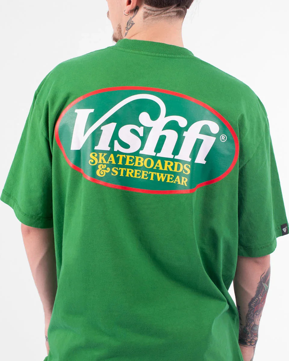 T-SHIRT VISH RETRO DARK GREEN