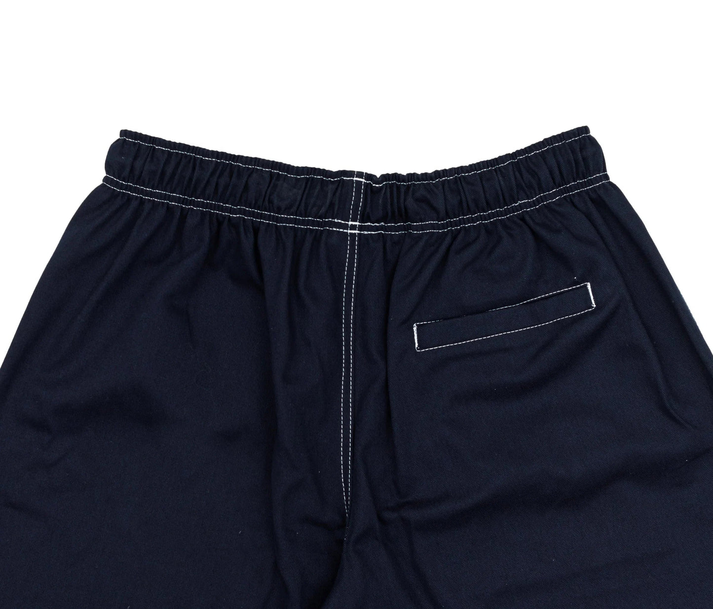 Contrast Twill Shorts In Navy