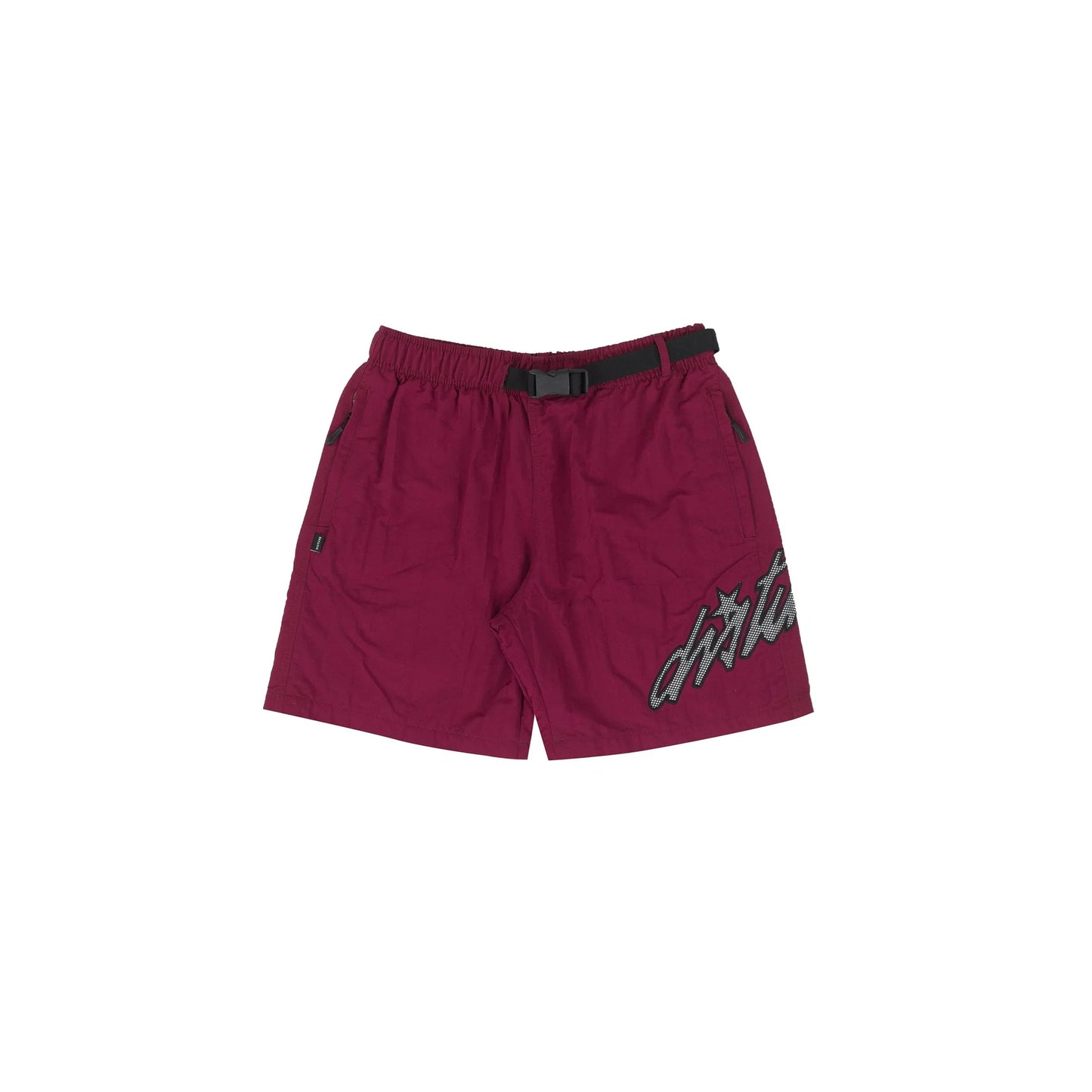 SHORTS CURSIVE NYLON BURGUNDY