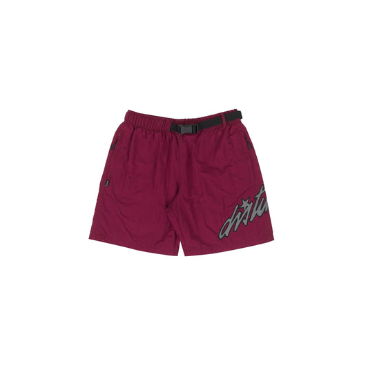 SHORTS CURSIVE NYLON BURGUNDY
