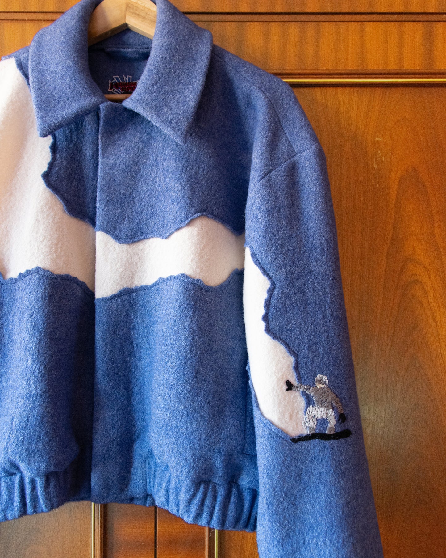 WOOL 'PLANCHE A NEIGE' BOMBER
