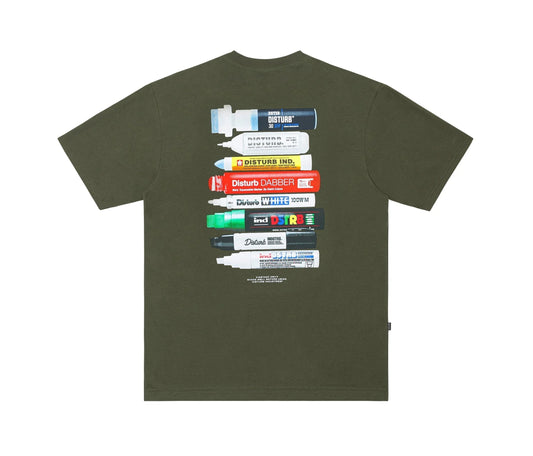 T-SHIRT ESSENTIAL MARKERS DARK GREEN