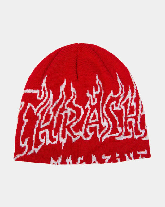 BEANIE FIRE OUTLINE RED