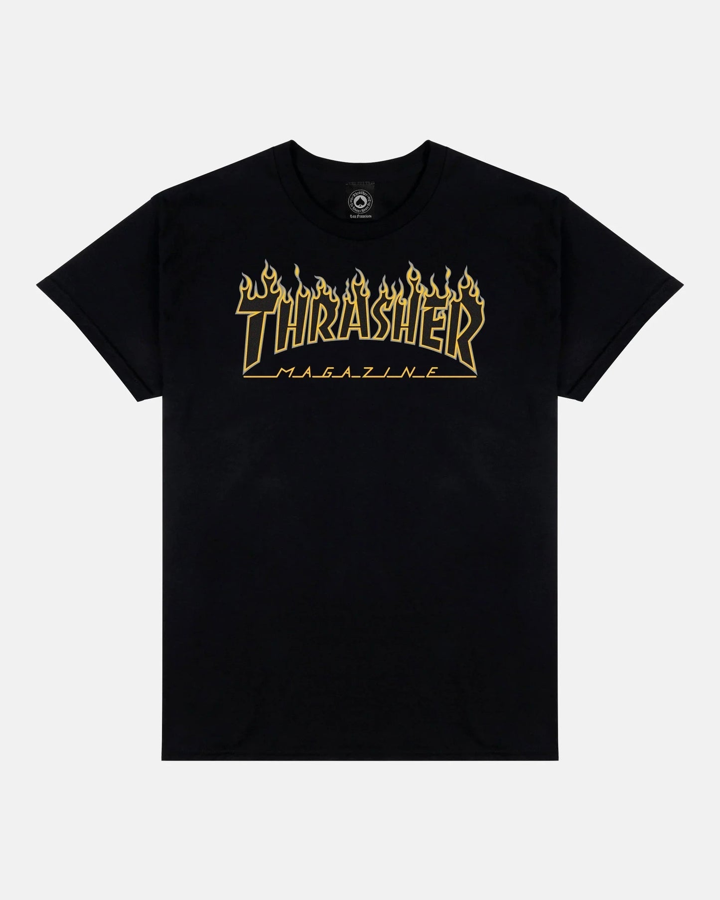TSHIRT FLAME BLACK YELLOW