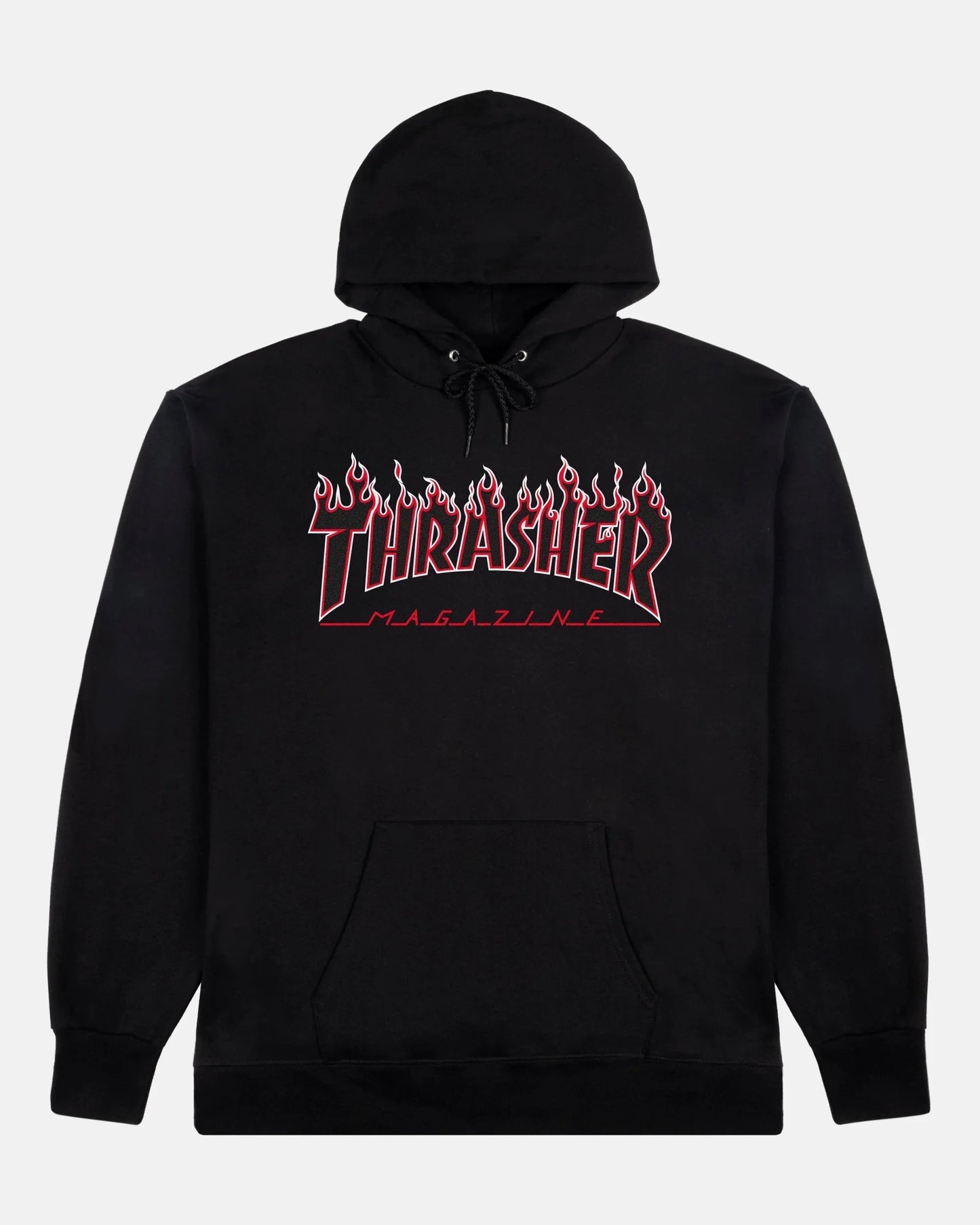 HOODIE FLAME BLACK & RED
