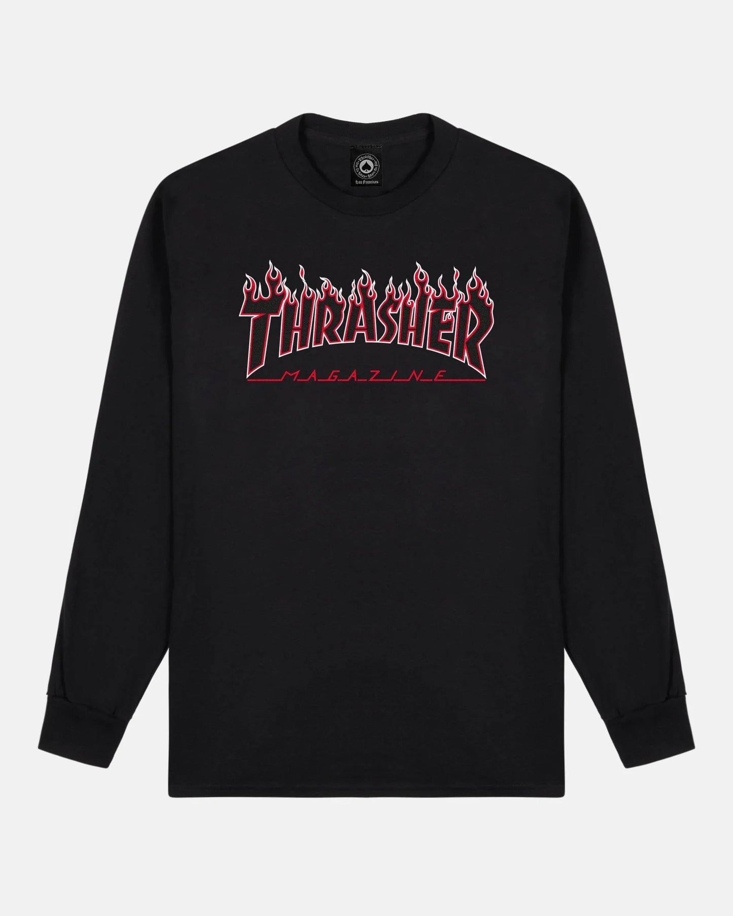 FLAME - LONGSLEEVE - BLACK / RED