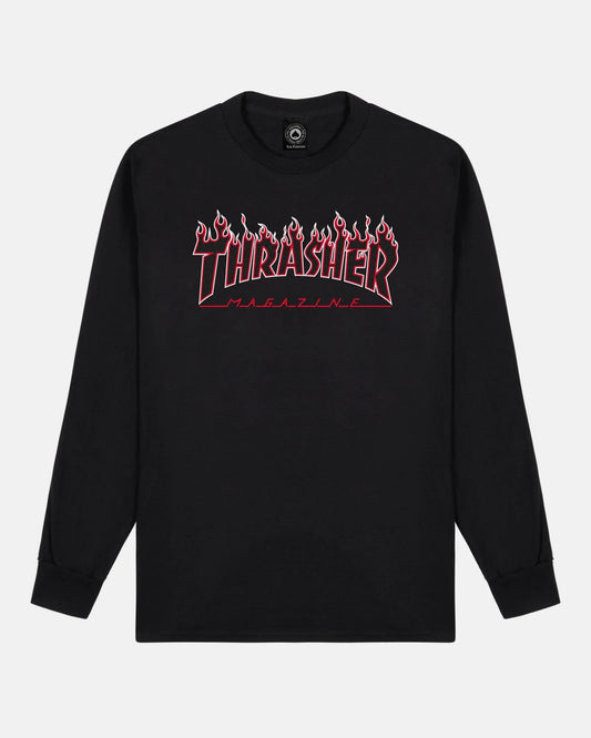 LONGSLEEVE FLAME BLACK/VERMELHO