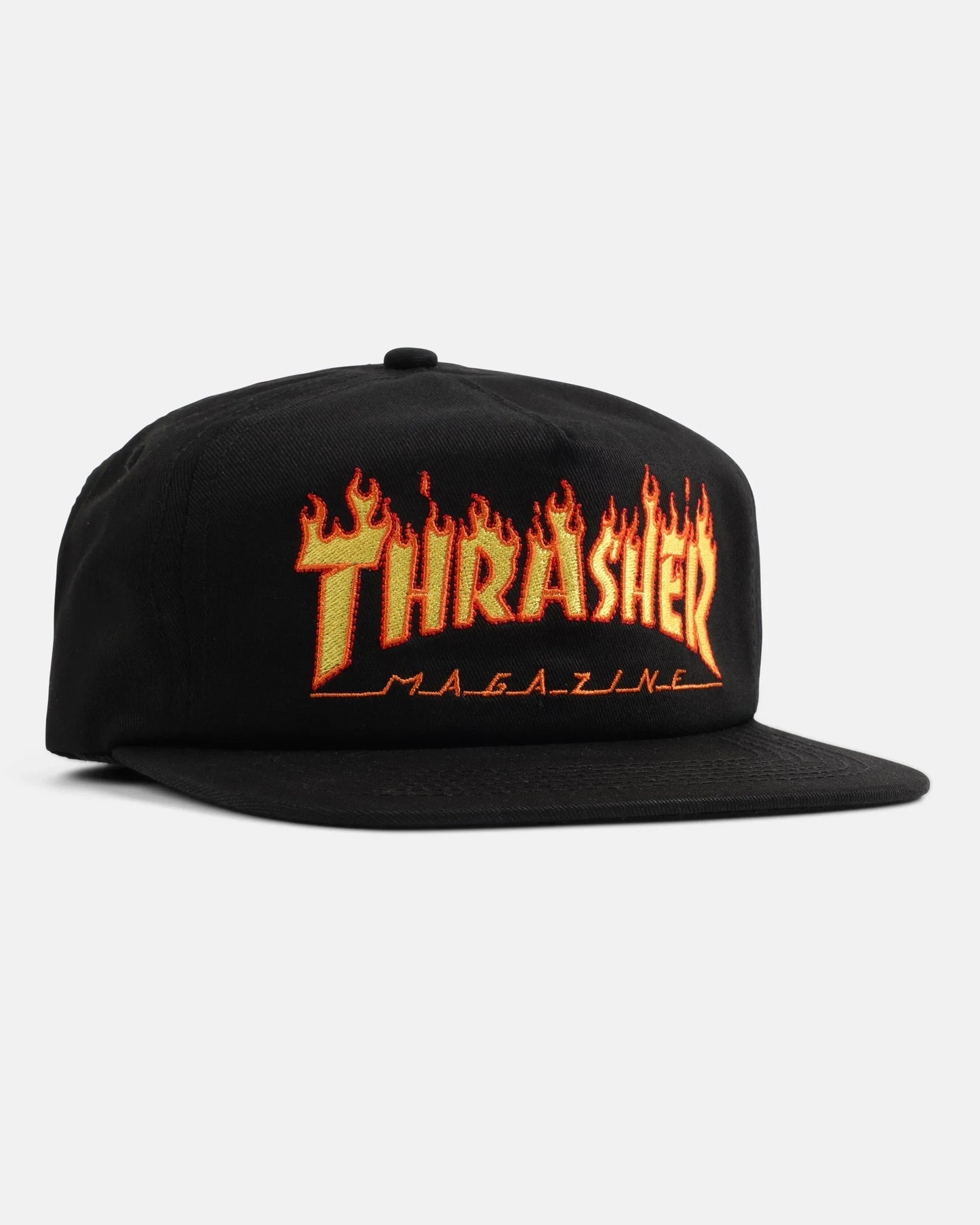 CAP FLAME EMBROIDERED BLACK