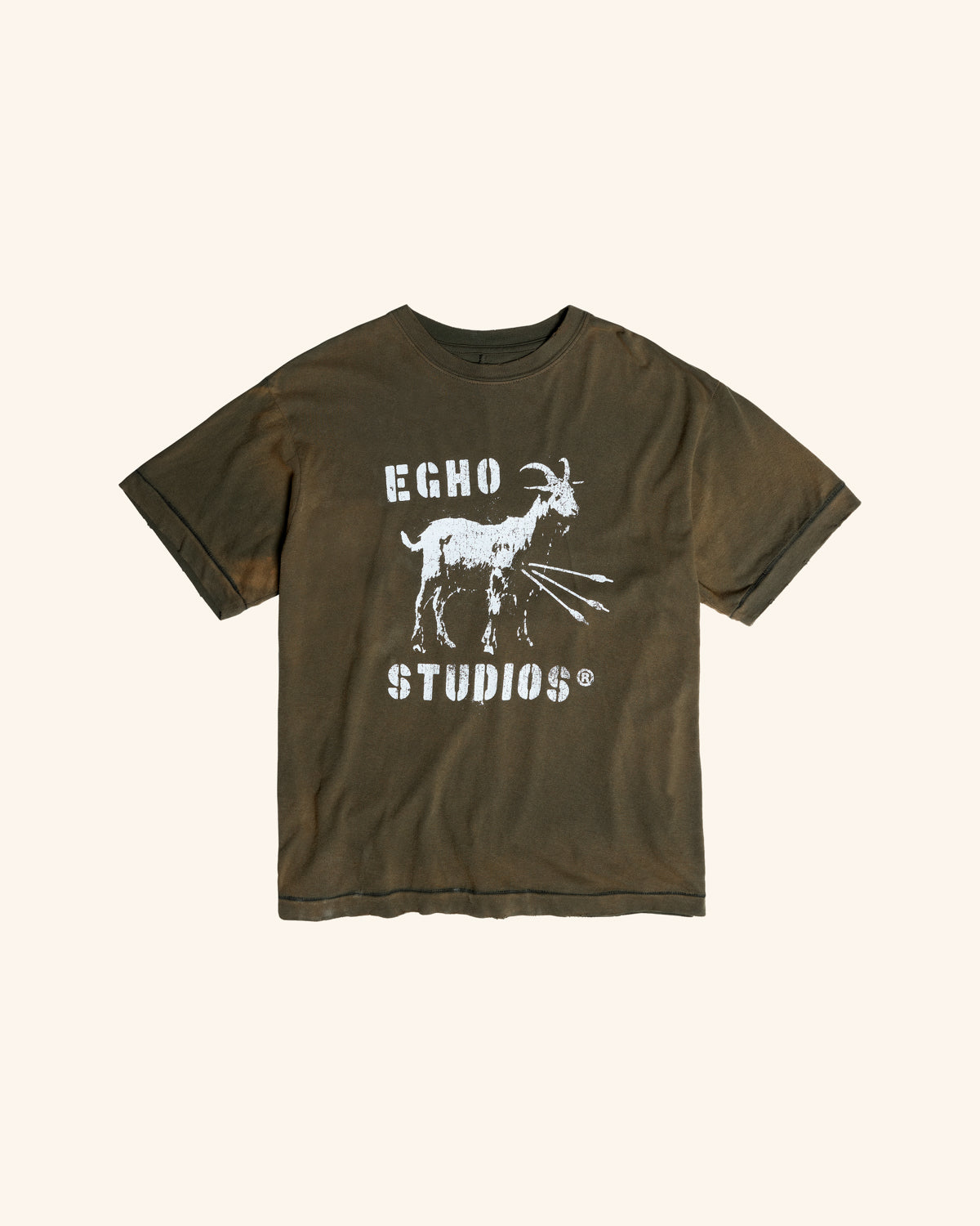 T-SHIRT GOAT GAZE - OLIVE