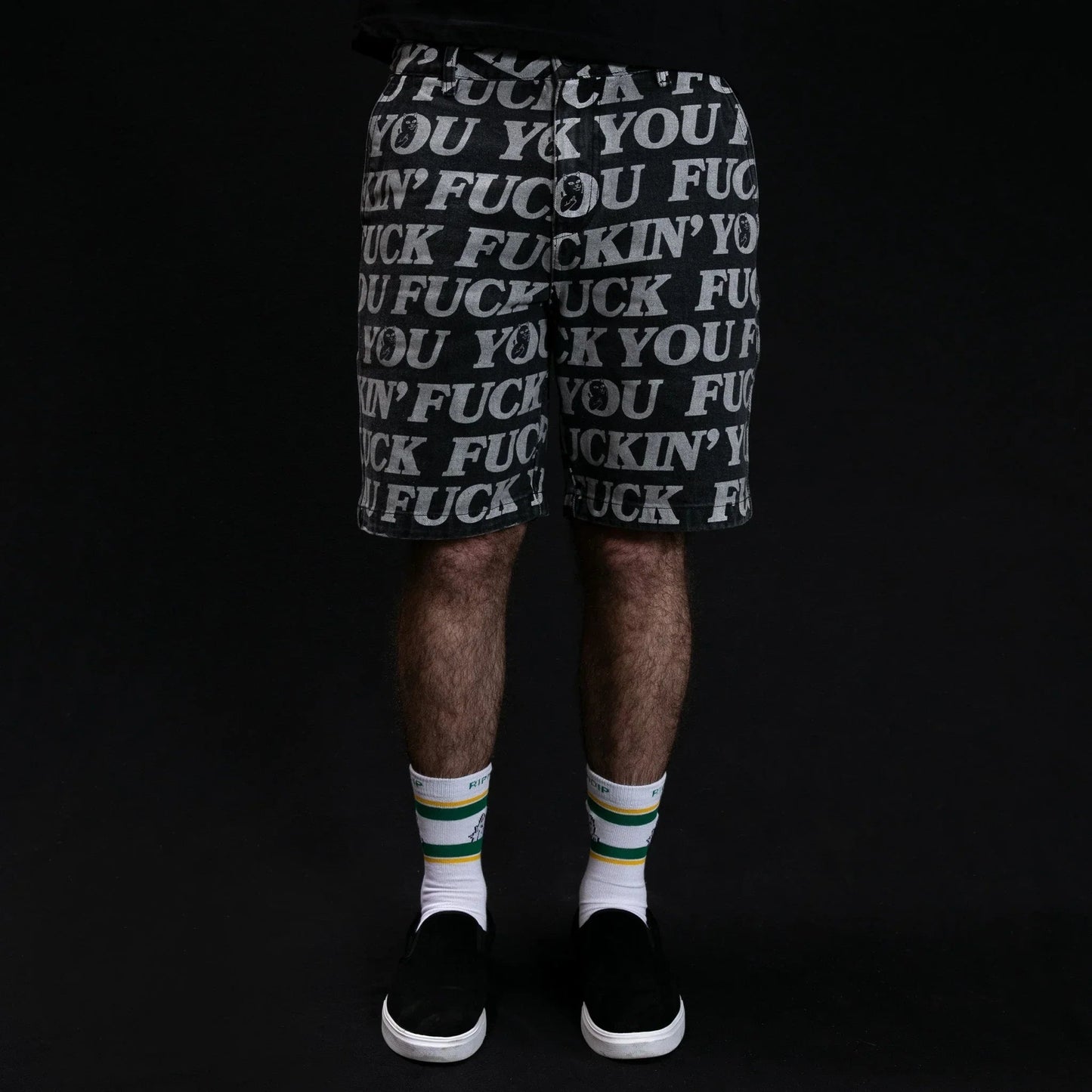SHORTS FUCKIN BLACK DENIM