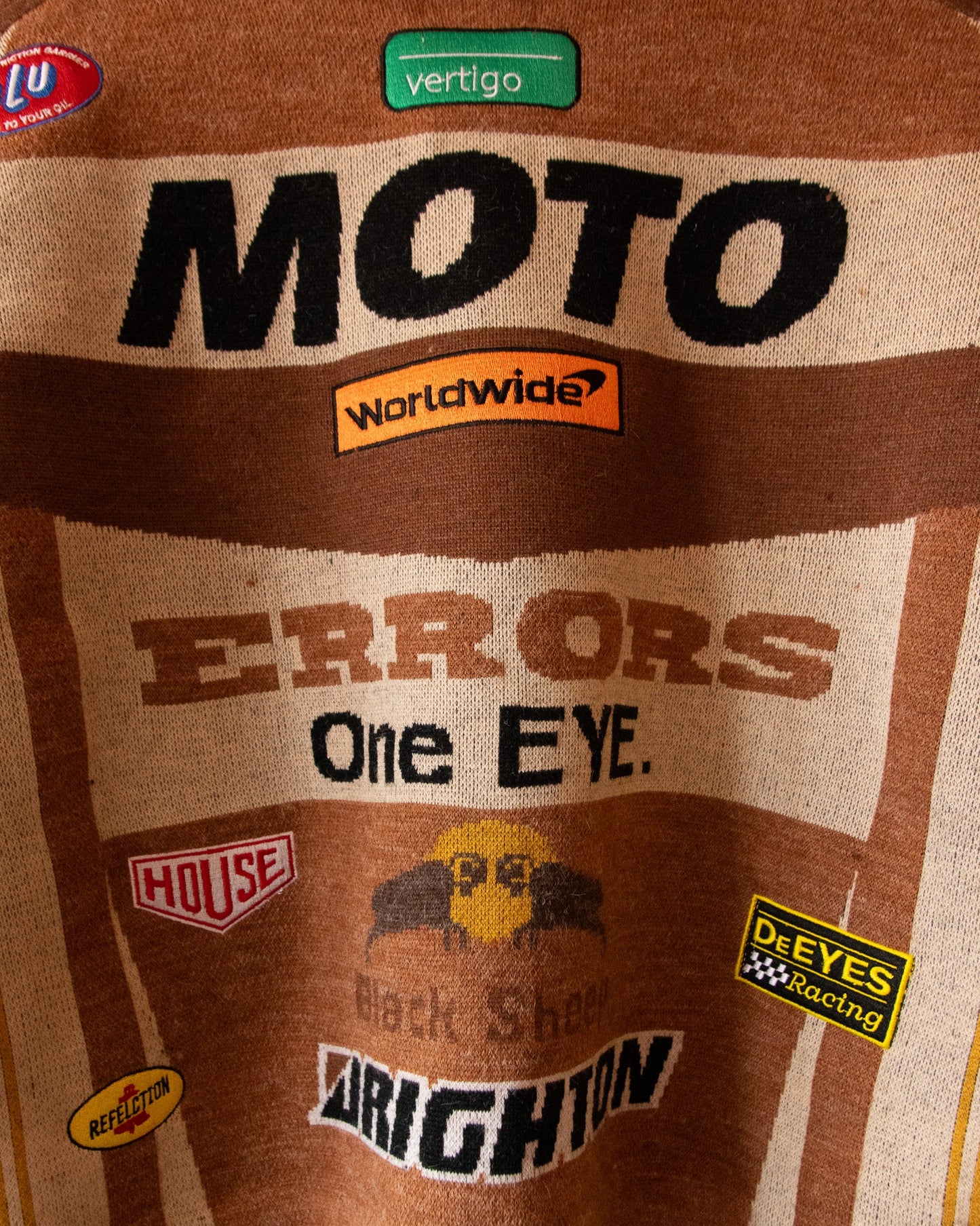 JAQUETA MOTO KNITTED BROWN