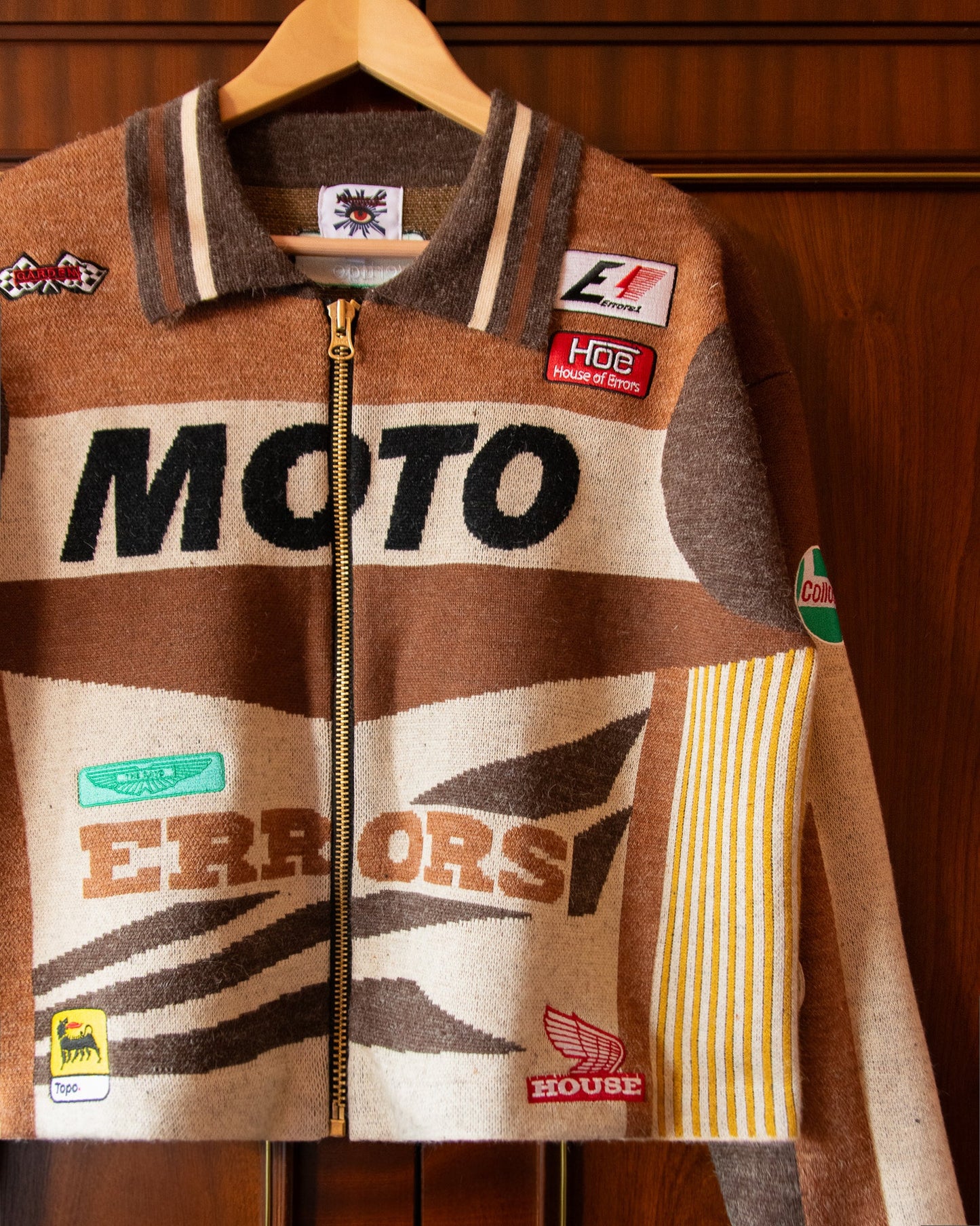 JAQUETA MOTO KNIT BROWN