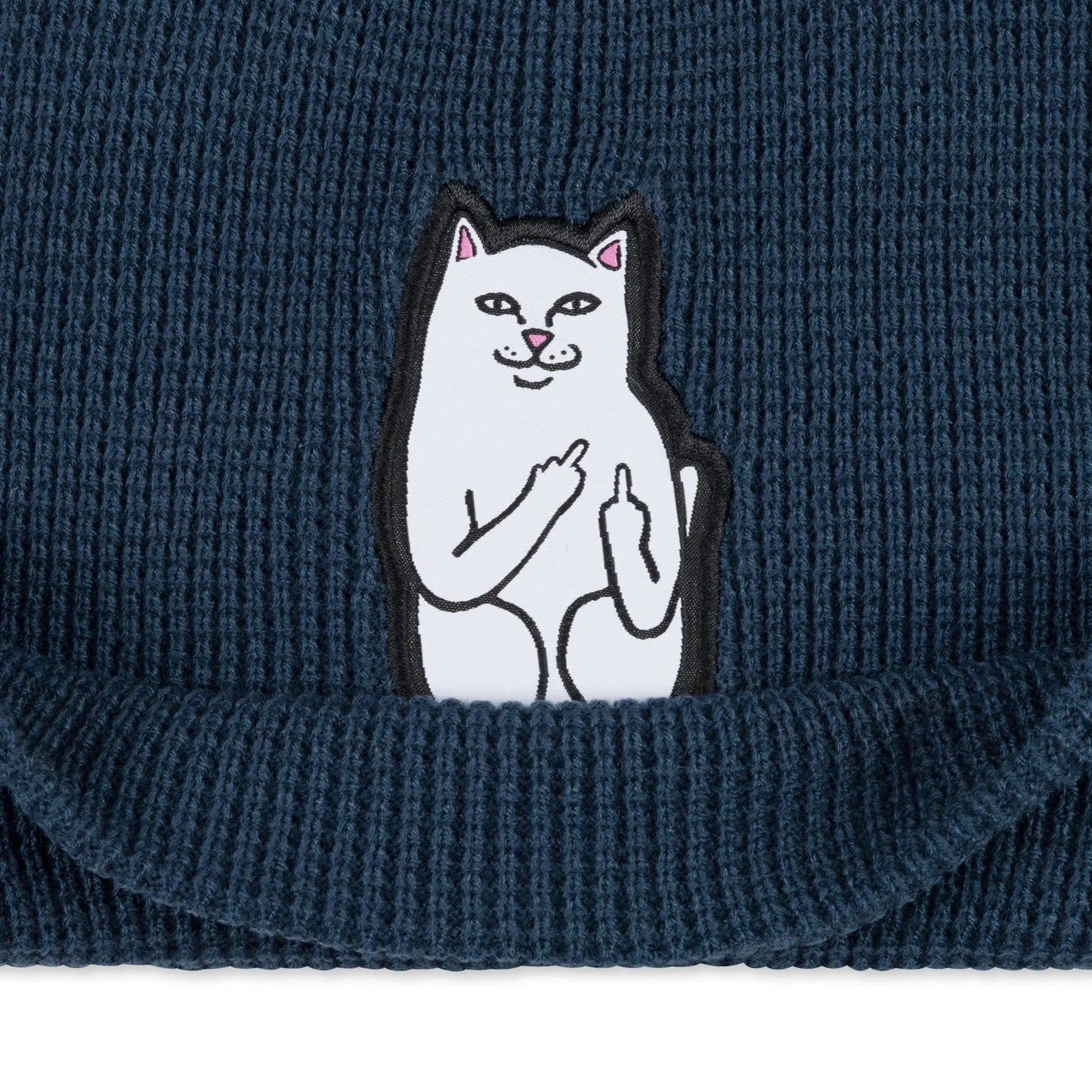 Lord Nermal Waffle Knit Beanie (Navy)