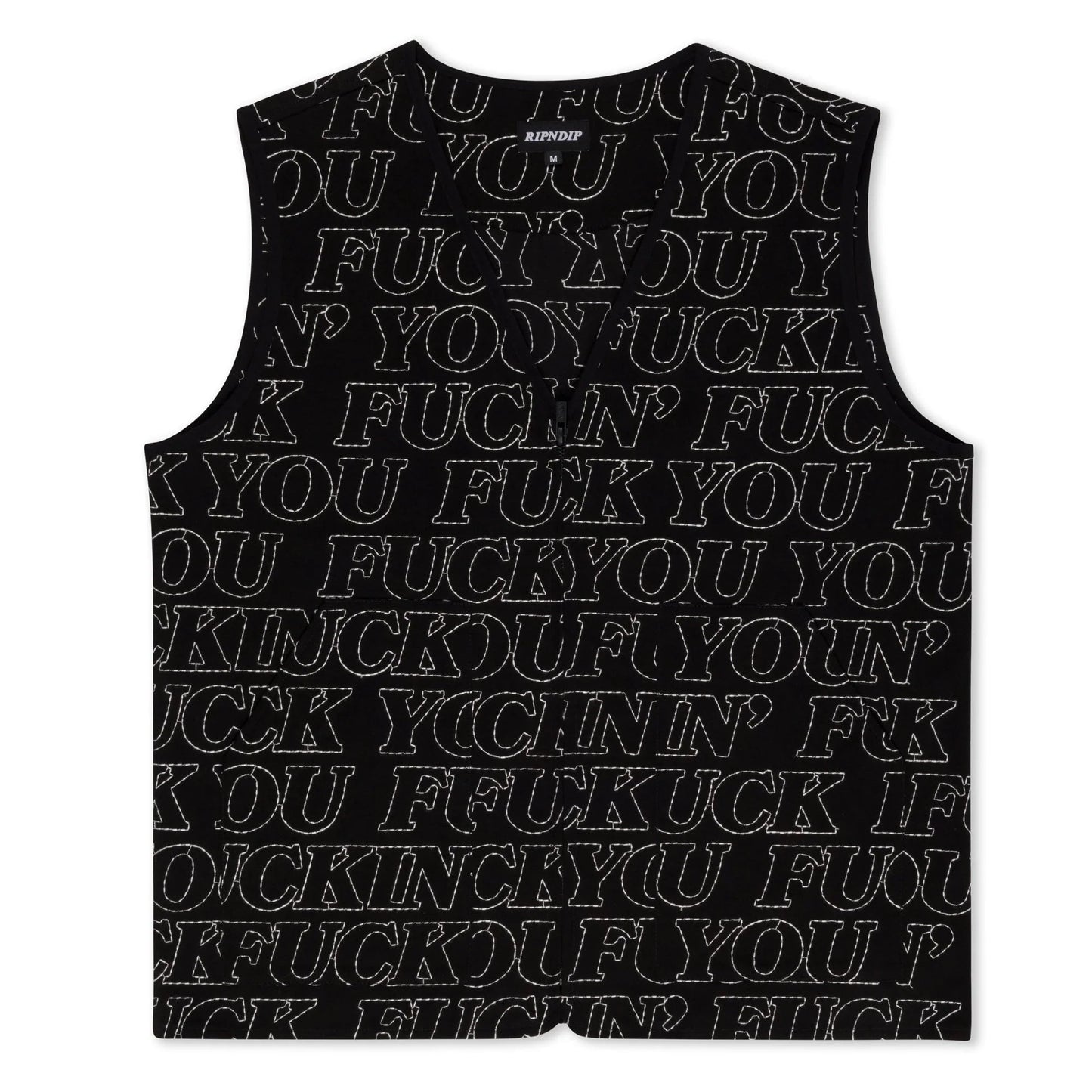 VEST QUILTED F**KIN BLACK