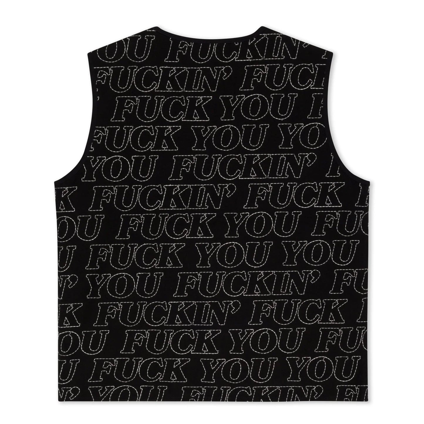 VEST QUILTED F**KIN BLACK