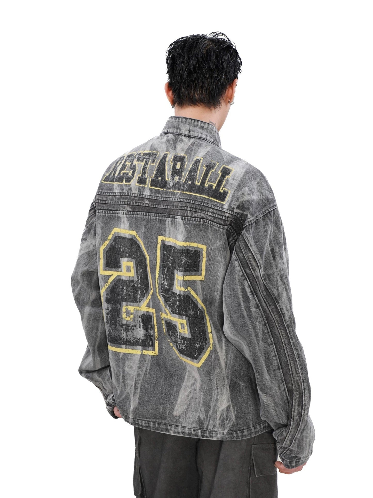Jaqueta Thesupermade Hip-hop Distressed Washed Printed Denim - 2239