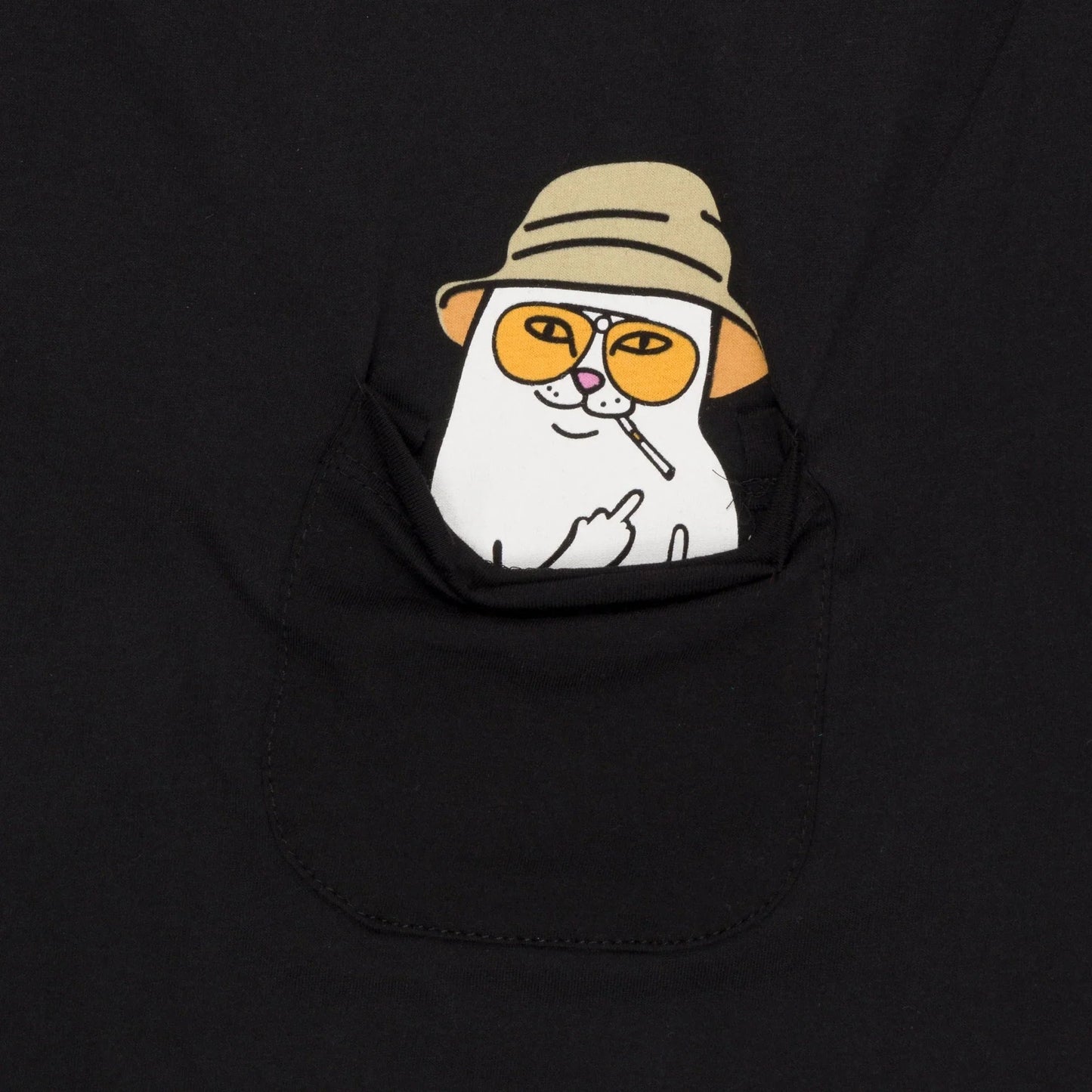 CAMISETA NERMAL THOMPSON POCKET BLACK