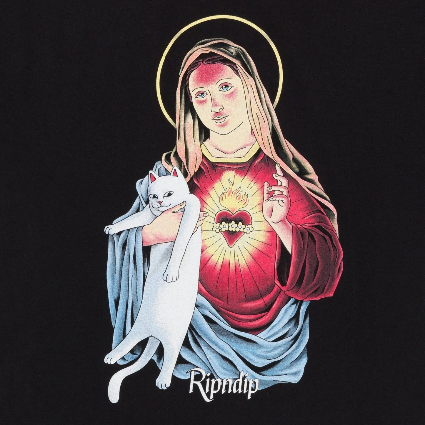 T-SHIRT MOTHER MARY BLACK