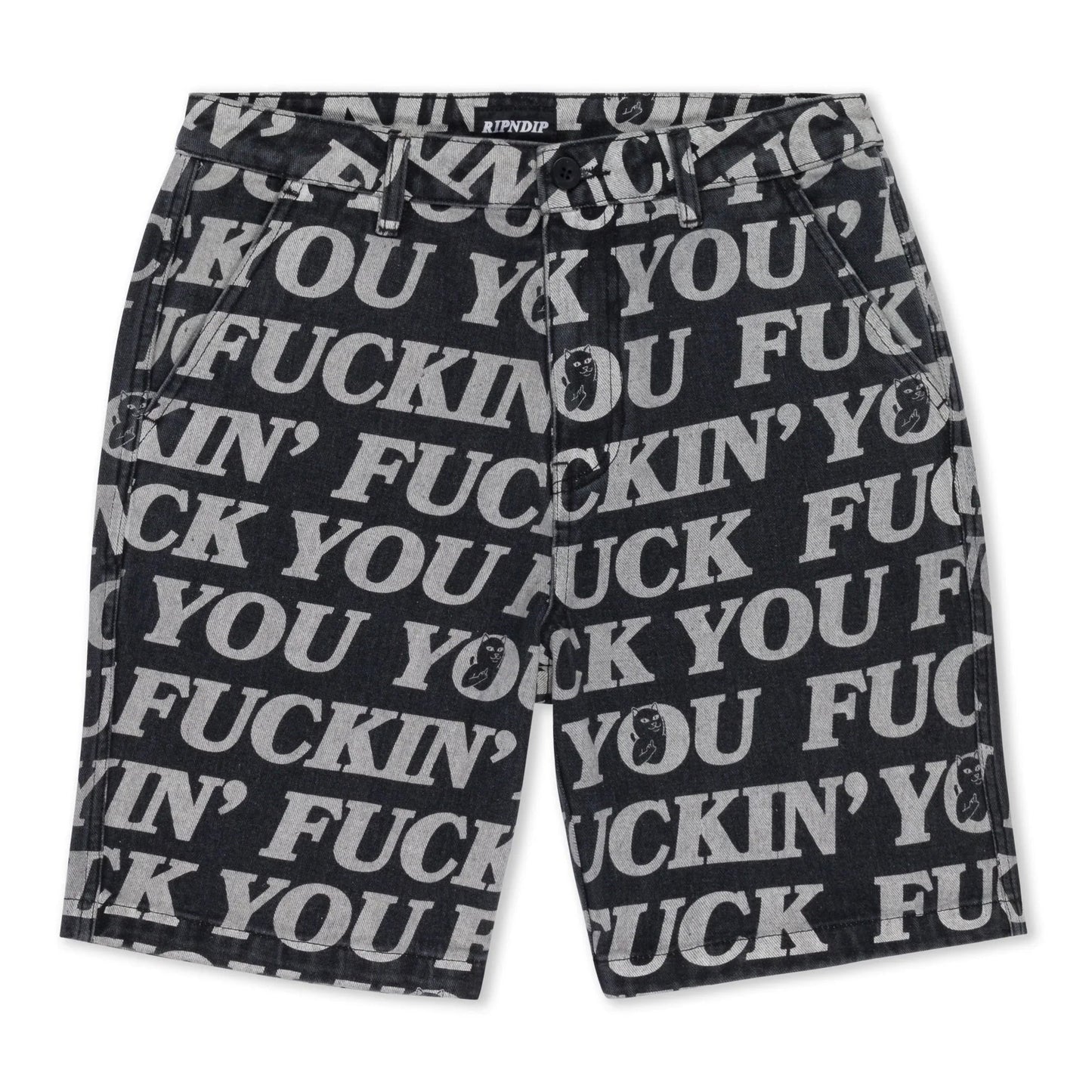 SHORTS FUCKIN BLACK DENIM