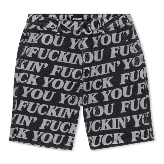SHORTS FUCKIN BLACK DENIM
