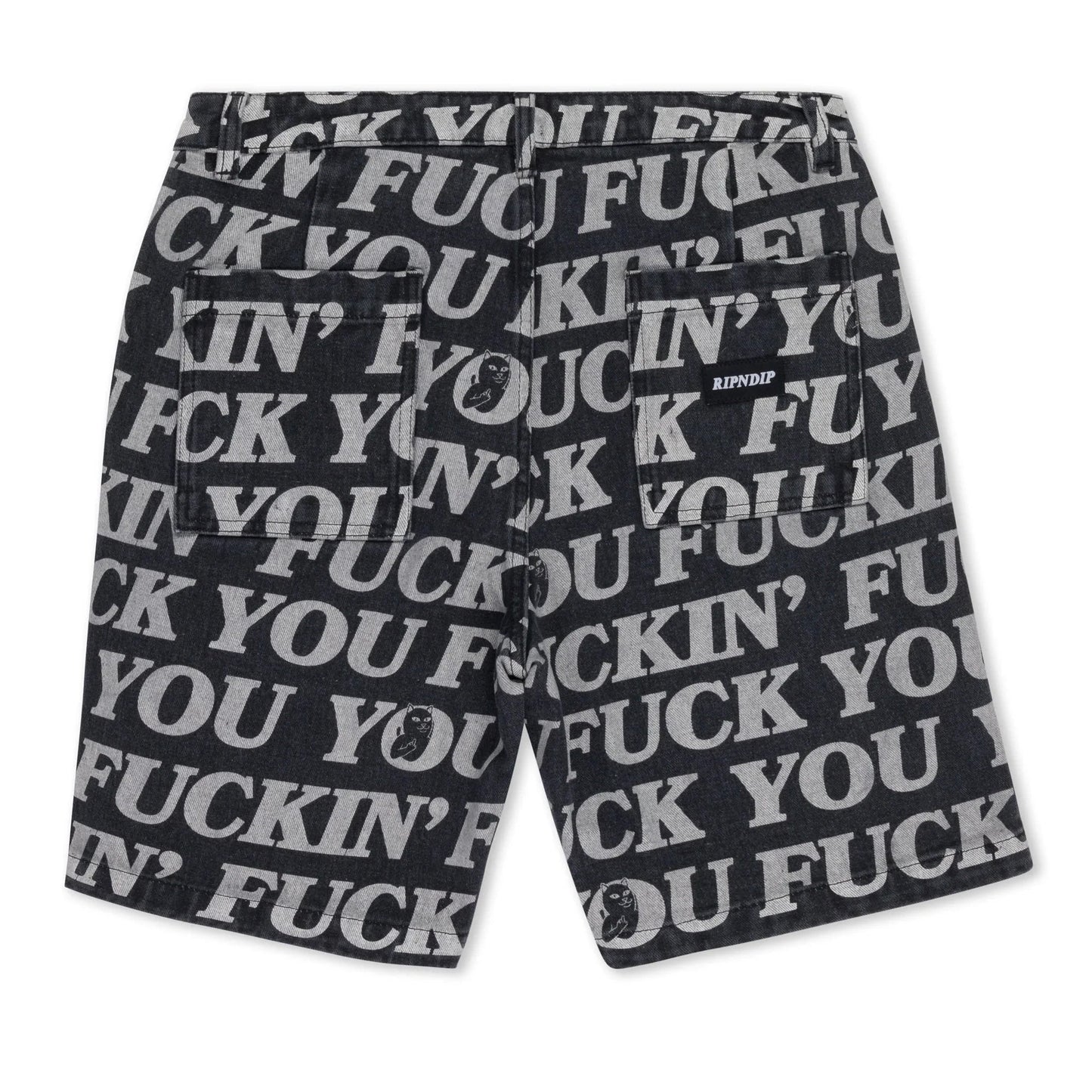 SHORTS FUCKIN BLACK DENIM
